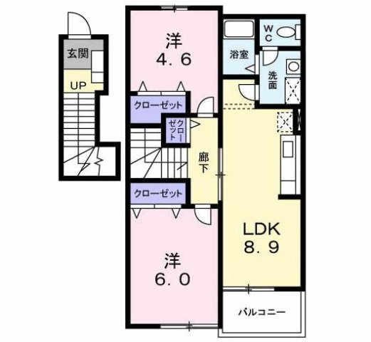 【間取り】 | エヴァーグリーン吉富Ｂ