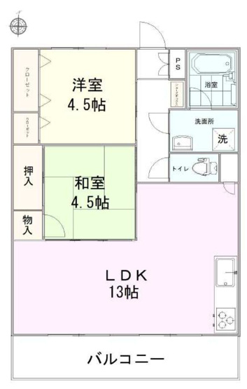 【間取り】 | 八王子狭間住宅１号棟 | 2LDKは、リビングダイニングキッチンと二つの居室がある間取りでございます。夫婦や小さなお子さんのいるご家庭に特におすすめで、リビングで家族団らんを楽しみつつ、個室でプライベートな時間も確保できます。