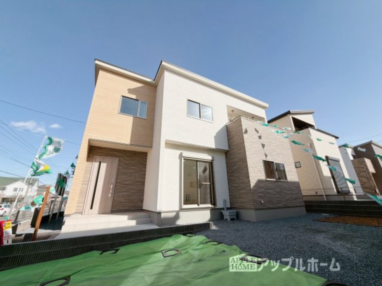 【新築住宅】深谷市萱場 第10期 全6棟の外観|周辺環境にも恵まれた好立地☆日当たり良好×子育てしやすい環境です！いつでもお気軽にお問合せOKです！TEL「0120-466263」