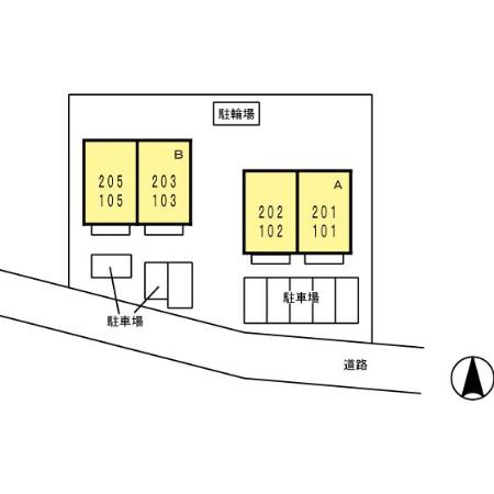 コルリス B棟の駐車場|駐車スペースもあります☆