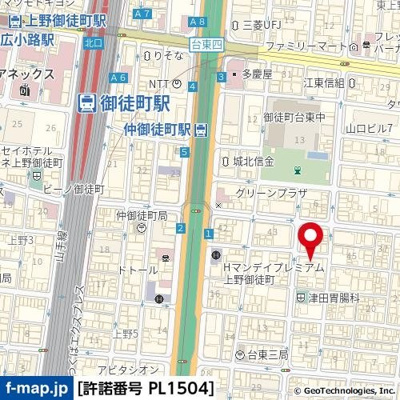 【地図】 | コアマンション御徒町フリージオ