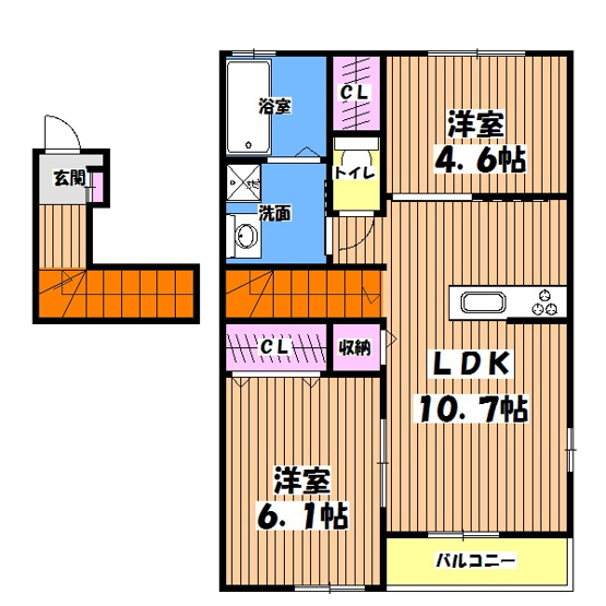 【間取り】 | エルメゾン程久保Ⅱ