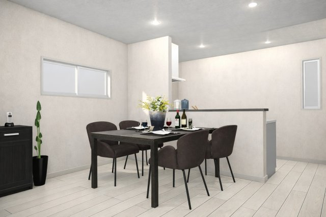 淀の原町ⅡBプラン　建築条件付土地の完成予想図|【LDK16帖/イメージパース】