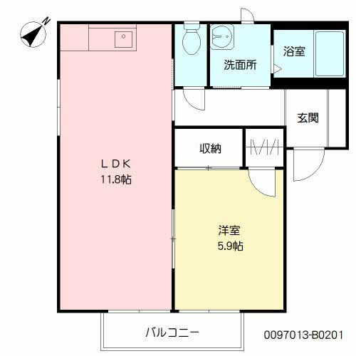 ミレニアミティ上津　Ｂ棟の間取り|使い勝手の良い間取りです♪
