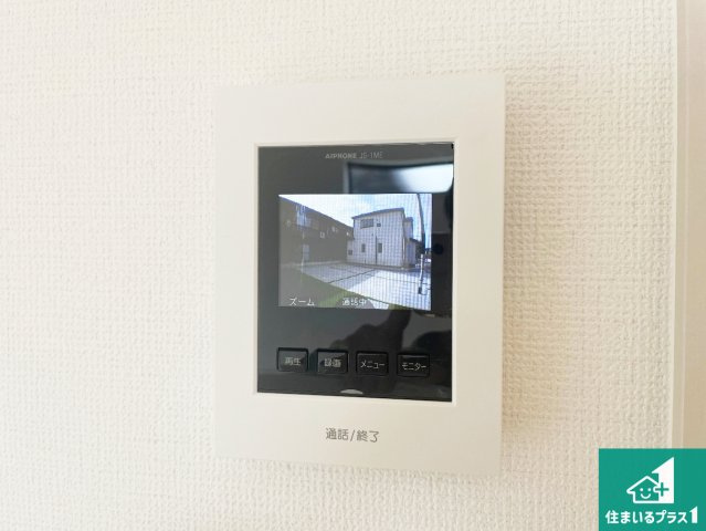 神戸市北区道場町道場　新築一戸建ての防犯設備|カラーモニターインターホン！声だけでなく来訪者の姿や顔がモニターで確認できるので、小さなお子様がいらっしゃるご家庭でも安心できます！