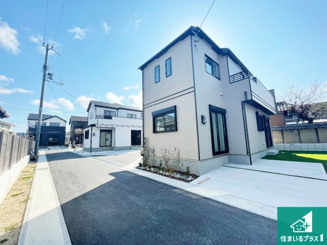 神戸市北区道場町道場　新築一戸建ての外観|周辺は落ち着いた街並みの住宅地！子育てがしやすい住環境です！まだ未完成ですが、現地でしかわからない事もございます。是非一度ご覧ください。