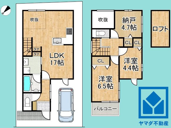 宇治市神明宮北の間取り