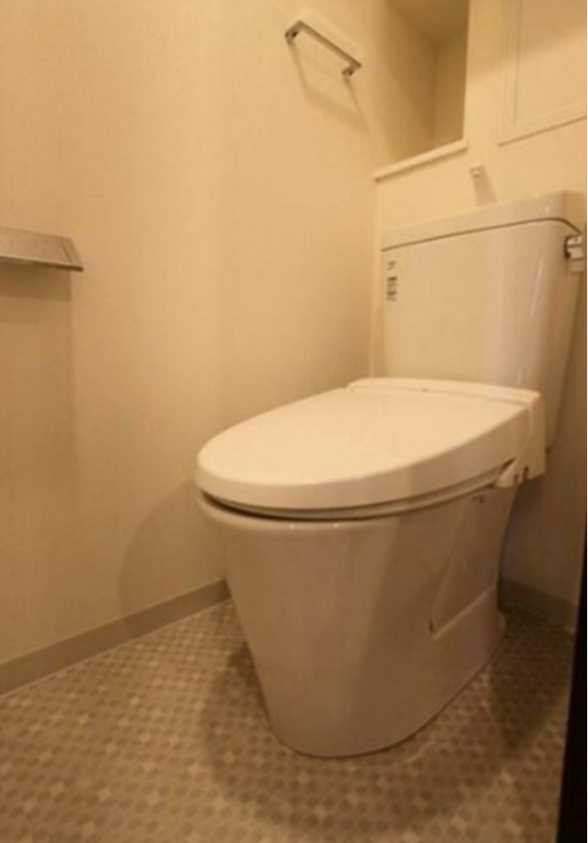 GENOVIA三軒茶屋 green veil　敷金0　ペット相談可　バイク置き場のトイレ