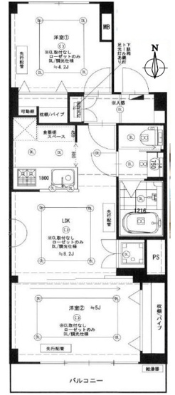 【間取り】 | サンシュウ常盤台第3コーポ | 南向きのお部屋なので、陽当たり・通風良好です！