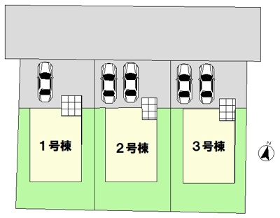 【区画図】 | Cradlegarden久喜市青毛第3　3号棟 | 現況と異なる場合は現況優先とさせていただきます