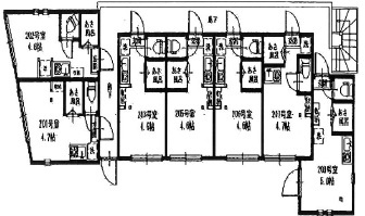 アーバンプレイス笹塚Ⅱの区画図|１階平面図