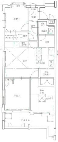 【間取り】 | ロワールマンションアクシス井尻 | 現状でのお渡しなので、壁紙や床などご自分好みにカスタマイズできます