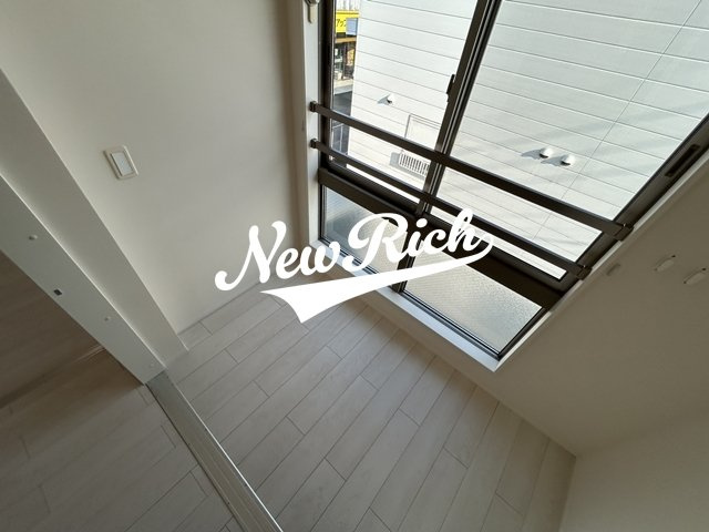 高崎市下中居町のアパートのバルコニー