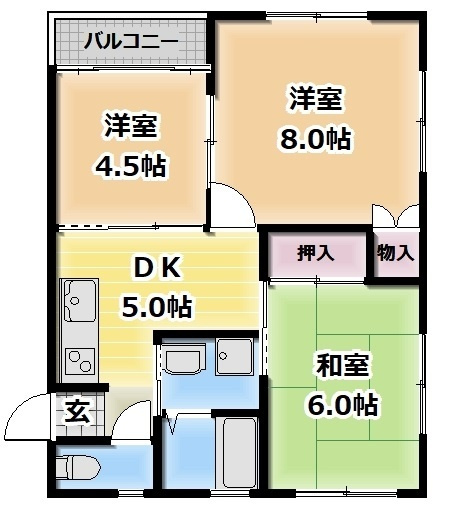エトワール太田Aの間取り