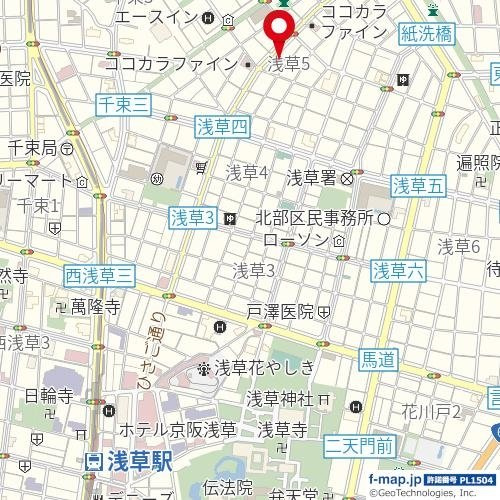 グラントレゾール浅草の地図