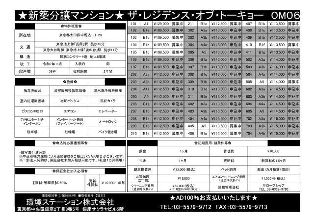 ザ・レジデンス・オブ・トーキョー　ＯＭ０６