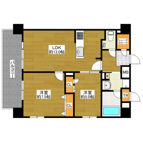 ルーグ箱崎の間取り