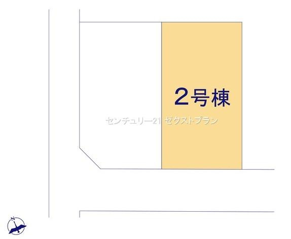 伊勢崎第3国定町 2号棟の区画図|区画図