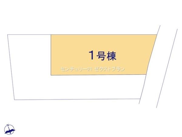 高崎市倉賀野町14期2棟 1号棟の区画図|区画図