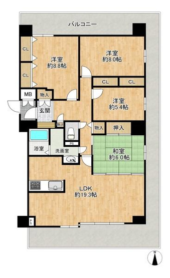 【間取り】 | ネクステージ西神中央C棟
