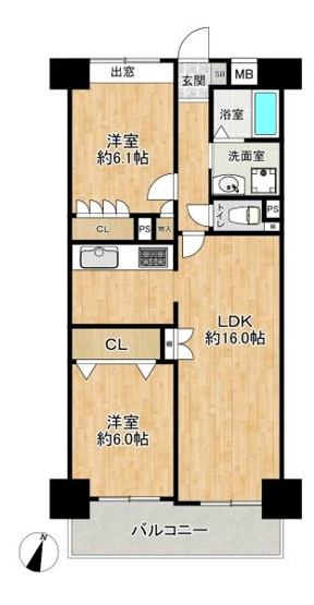 【間取り】 | ライオンズマンション明石大久保第２