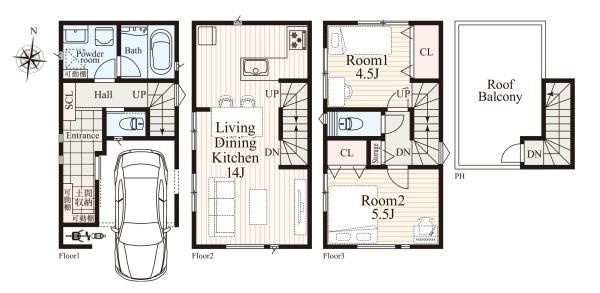 横浜市南区東蒔田町の新築一戸建