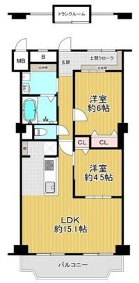 【間取り】 | シーサイドシャトー塩屋　中古マンション