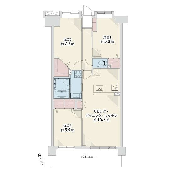 【間取り】 | アーサー新宮グランパティオ・ウエストコート☆仲介手数料無料☆
