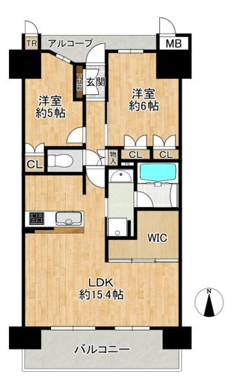 【間取り】 | メロディーハイム住道ガーディア　中古マンション