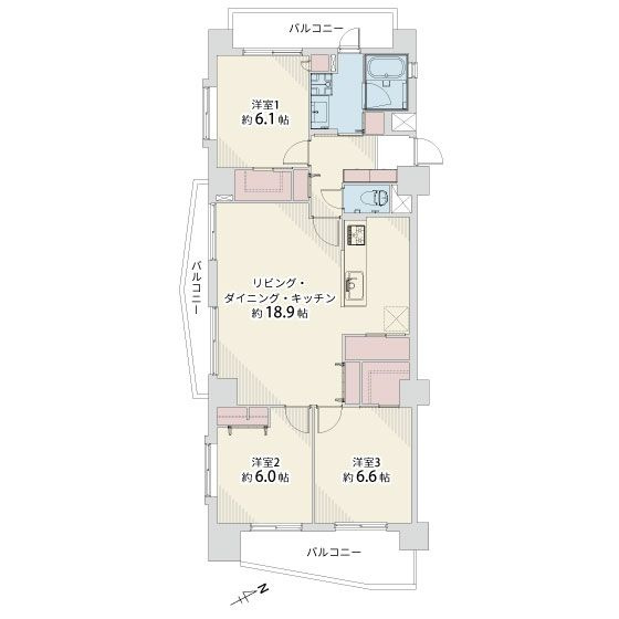【間取り】 | エクレール福岡東☆仲介手数料無料☆