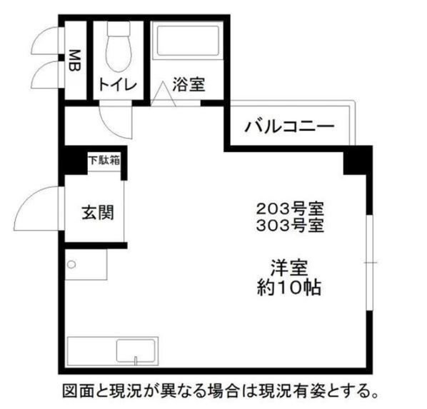 ヴェルデ360の間取り|１Rの間取りです