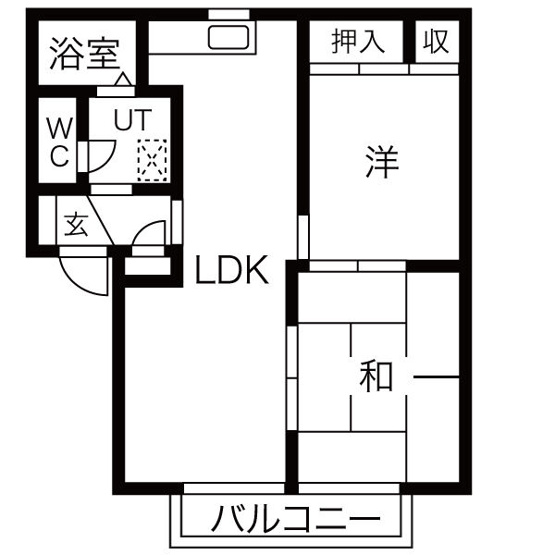 【間取り】 | アーバンハイツ御幸山A棟