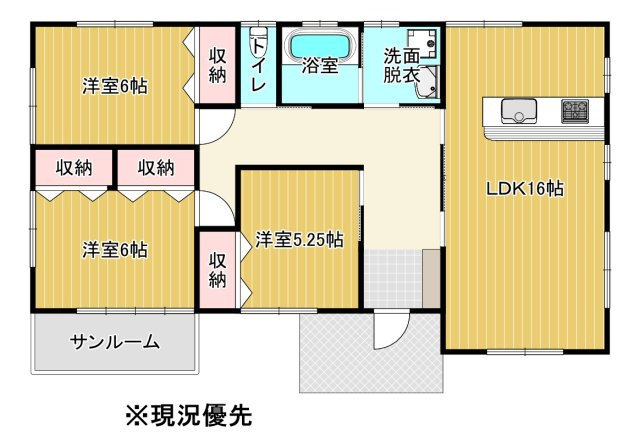 宇都宮市上欠町　戸建ての間取り|3LDKの間取り