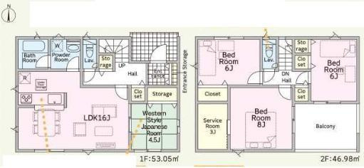 【区画図】 | 高崎市箕郷町白川第2　4号棟