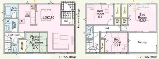 【区画図】 | 高崎市箕郷町白川第2　5号棟
