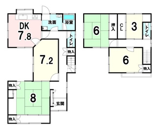 【間取り】 | 生駒郡平群町緑ヶ丘6丁目【オーナーチェンジ】