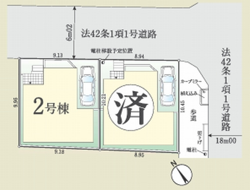 【区画図】 | 【仲介手数料０円】相模原市中央区富士見3期　新築一戸建て　2号棟　全2棟 | 相模原市中央区富士見3期　新築一戸建て　2号棟　全2棟