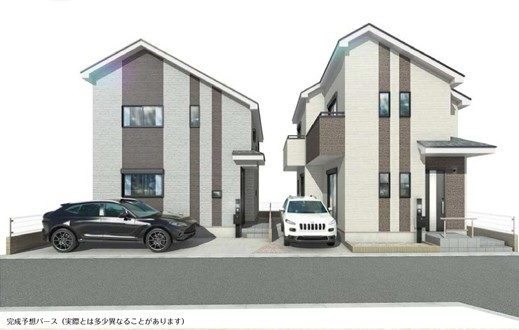 練馬区西大泉4丁目　新築一戸建　西武池袋線　大泉学園の外観パース