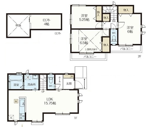 練馬区西大泉4丁目　新築一戸建　西武池袋線　大泉学園の間取り