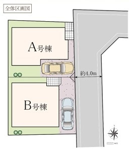 練馬区西大泉4丁目　新築一戸建　西武池袋線　大泉学園の区画図