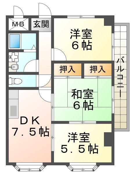 サンシャイン川久の間取り