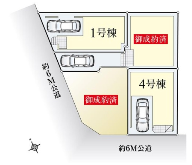 板橋区上板橋2丁目 全4棟 4号棟の区画図|南西側約6ｍ公道、北西側約6ｍ公道に面する伸びやかな敷地に誕生します
全棟4LDK対応可能間取り
生活しやすい間取りです
