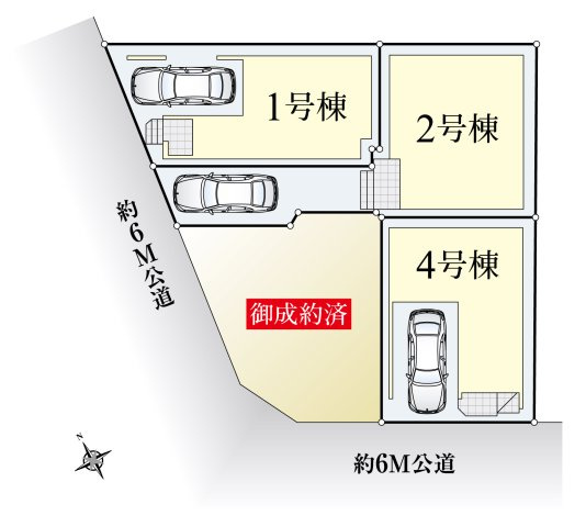 板橋区上板橋2丁目 全4棟 2号棟の区画図|南西側約6ｍ公道、北西側約6ｍ公道に面する伸びやかな敷地に誕生します
全棟4LDK対応可能間取り
生活しやすい間取りです