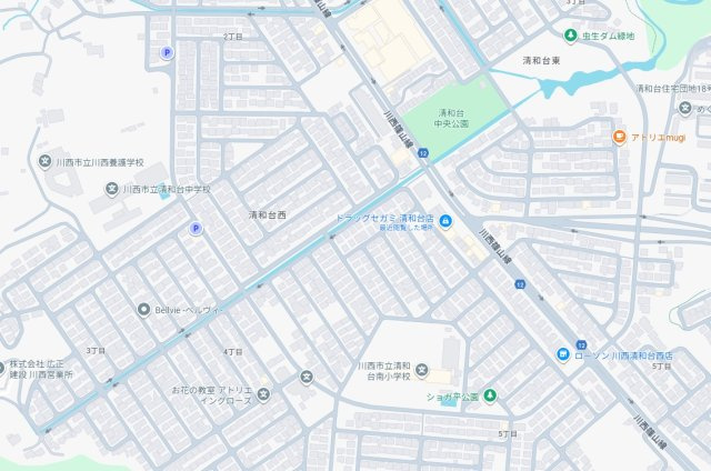 29日(土)30日(日)現地ご見学可能！川西市清和台西　第2期　新築一戸建ての地図