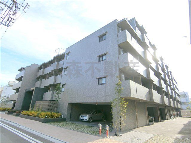 ルーブル大森西の外観|2017年1月築　RC鉄筋コンクリート造地上5階建て1K～2DK総戸数124戸の大型分譲賃貸マンション大田区大森西1丁目の住宅街の落ち着いた住環境！