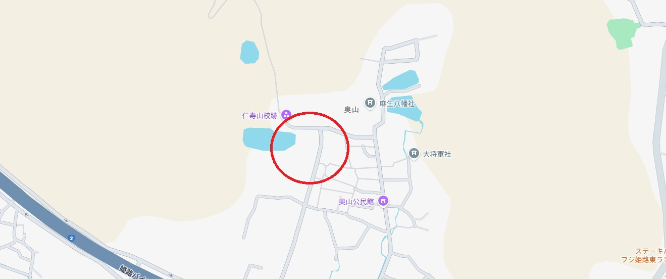 姫路市奥山　中古戸建の地図