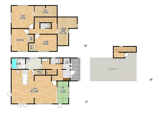 仙台市太白区四郎丸昭和中の間取り