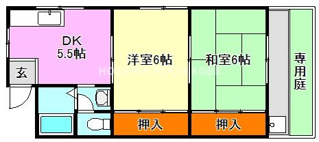 須磨寺ハイツの間取り