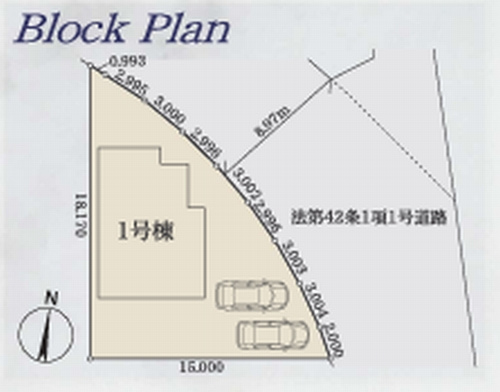 【仲介手数料０円】藤沢市大庭5期　新築一戸建ての区画図|藤沢市大庭5期　新築一戸建て