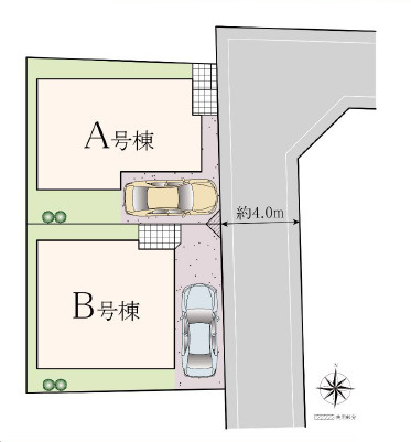 練馬区西大泉4丁目　耐震×省エネ　ロフト付き戸建　全2棟の区画図